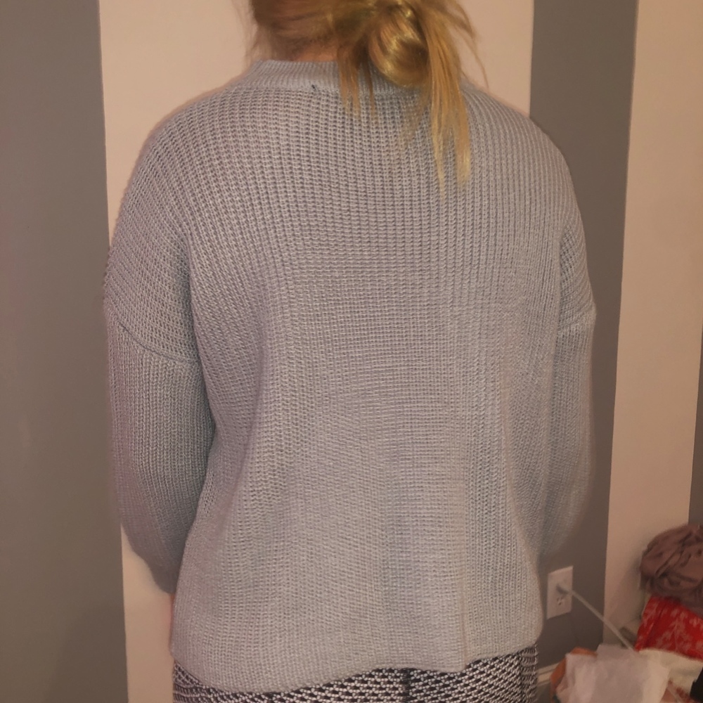 Haute Rogue Blue Keyhole Sweater - Picture 3 of 3